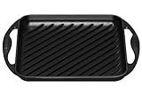 Le Creuset Cast Iron Square Grill, 24 cm - Satin Black (Kitchen & Home)
