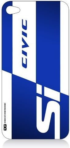 Honda Civic Si White and Blue Checker Design Vinyl Phone Skin for Apple iPhone 4 4s
