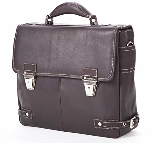 Heilemann Londres marrón maletín de piel italiana