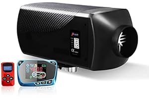 HCALORY 5KW-8KW 12V Diesel Air Heater Muffler Diesel Heater, Diesel Parking Heater with Upgrated Blue LCD Switch and Remote Control for Car Trucks Boat Bus RV and Trailer, 10L Fuel Tank