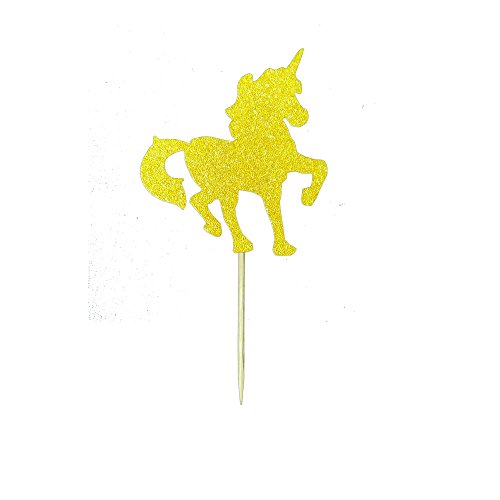 MagiDeal 20pcs Tortenaufsatz Hochzeit Kuchen Aufsatz Topper Kuchen Aufsatz Tortendeko Hochzeit Cake Topper Glitzernd Tortenverzierung Dekoration – Pferd , 4,6 x 5 cm - 4