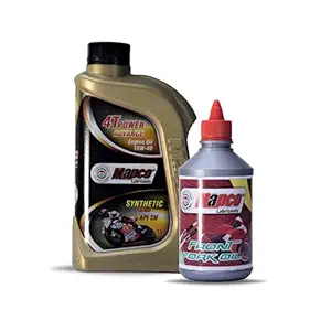 Mapco Bike Oil Set (Mapco 4T Power Advance 10W40-1litre) (Mapco Fork Oil - 350 ml)