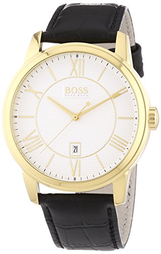 Hugo Boss Herren-Armbanduhr XL CLASSICO ROUND Analog Quarz Leder 1512972 Hugo Boss Herren-Armbanduhr XL CLASSICO ROUND Analog Quarz Leder 1512972