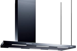 Baraldi ELEA Isola Nera 146 cm-aspirante o filtrante Cappa, Acciaio, 146