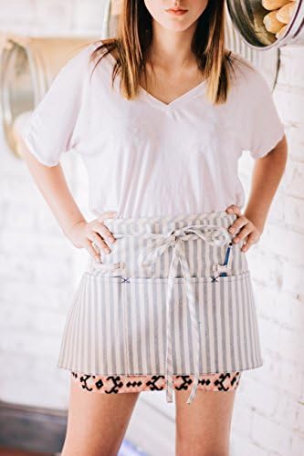 The Conscious Home Pocket Waist Apron For Men & Women Eco-Friendly Upcycled Denim Cotton Half Apron