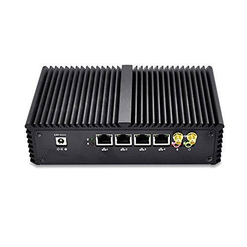 QOTOM-Q310G4 Barebone Mini PC with 4 Gigabit Lan Intel Dual Core 3215U 1.7GHz Dual Core Fanless Computer - 6