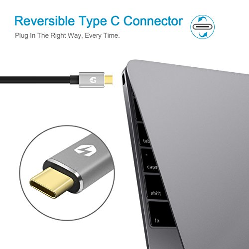 [4K @ 60Hz] USB C auf HDMI Kabel (6ft / 1.8m), USB 3.1 Typ C Stecker (Thunderbolt 3 kompatibel) zum HDMI Kabel für 2016 MacBook Pro, 2015 MacBook, ChromeBook Pixel, Samsung Galaxy S8 / S8 Plus von YONTEX - 4