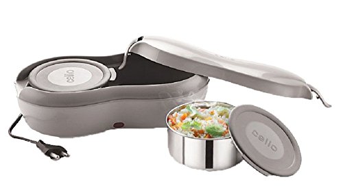 Cello Atom Electric Lunch Box with 2 Containers (Grey) Cello Atom Electric Lunch Box with 2 Containers (Grey)