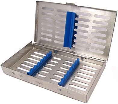 DACHS Dental instrument, tray container cassette for 7 instruments, 185 x 100 x 22 mm