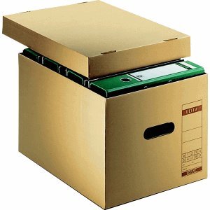 Preisvergleich Produktbild Leitz 10 x Archivschachtel A4 mit Deckel naturbraun