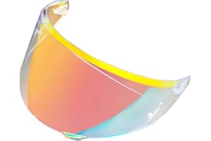 MTDVZR New K3 Helmet Visor Replacements,UV Protection Helmet Shield Visor Windshield Compatible with AGV K3 DOT(E2206) Helmets,2023 Model (Revo Clear Red-Day&Night Use)