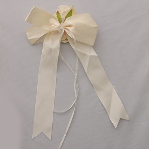 Gazechimp Hochzeit Antennenschleifen Autoschmuck Autoschleifen Hochzeit Set – Champagner, 25 cm - 4