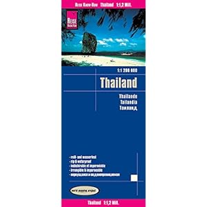 Tailandia, mapa de carreteras impermeable. Escala 1:1.200.000. Reise Know-How.