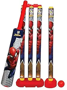 NIYANETAIL Ball-Bat Plastic Cricket Set for Kids with 4 Stump, 1 Bat, 1 Ball/Cricket Combo Set for Kids, Children, Boys (28 inch) (?Mickey Mouse)