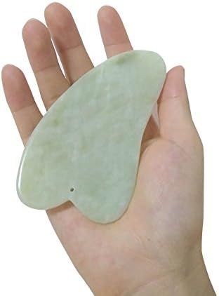 Jade Stone Scraper, Graston SPA Acupuncture Therapy Trigger Point Treatment on Face,Neck,Back,Hand Healing Slimming Massager,Great Tools for Therapeutic Relief and Skin Renewal