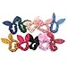10x Cute Women's Dot Rabbit Ear Hair Bow Tie Bands Chiffon Ponytail Holder Hot