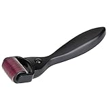 Roller- SODIAL(R) 1.5mm Titanium 1200 needles Microneedles Meso Derma Roller Acne Scar Skin Stretch(Black + Purple)
