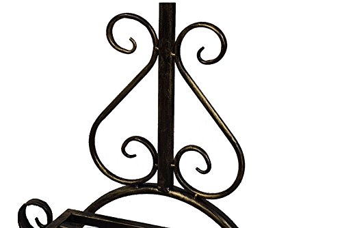 Vintage Design Kleiderständer Kleiderstange aus Metall Garderobenständer mit Schuhablage – Bronze - 4