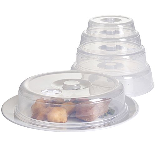 VonShef 5-teiliges Mikrowellenhaube Mikrowellenteller-Abdeckungen / Spritzschutz-Abdeckung Set mit Belüftung - 4