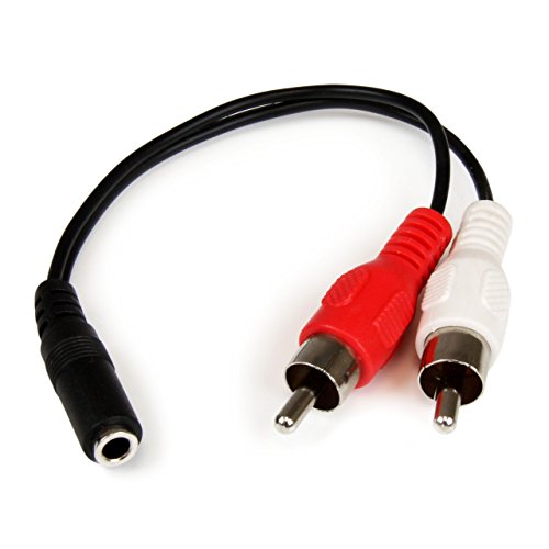 StarTech.com MUFMRCA - Adaptador audio estéreo mini Jack de 15.2 cm/6 in, a 2xRCA F/M