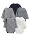 Mamas & Papas Baby-Boys Mamas And Papas 5 Pack Long Sleeve Bodysuit Striped Blue Long Sleeve Set of 5 Bodysuit, Blue, 6-9 Months