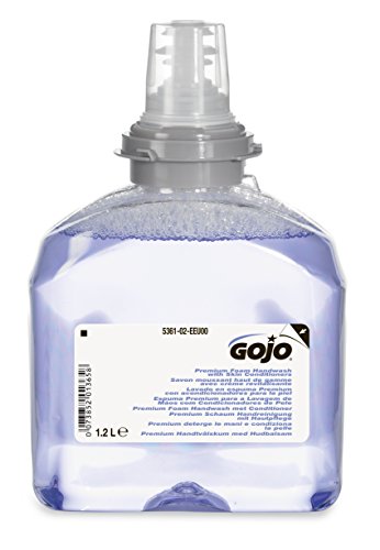 GOJO 5361-02-EEU00 TFX Premium Foam Handwash with Skin Conditioners, 1200 mL Refill (Pack of 2)