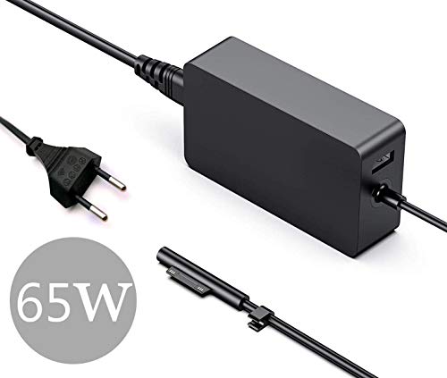 Atopoo Adaptador 65W15V 4A, Compatible con Surface Pro 3/4/5/6 Charger, Surface Book 2, Surface Laptop, Surface Go Charger, Microsoft Windows Laptop/Tablet