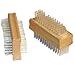 2 FINGER NAIL MANICURE WOODEN SCRUBBING EXFOLIATING BRUSH BRUSHES PEDICURE FEET