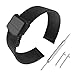 Produktbild BEWISH Uhrarmband Herren Damen Edelstahl Ersatzband mesh 6mm Draht Metallarmband Smart Watch Strap Faltschliesse Ersatz Uhrenarmbänder Schnellverschluss Watch Band mit Federstege Werkzeug Pins Bonus