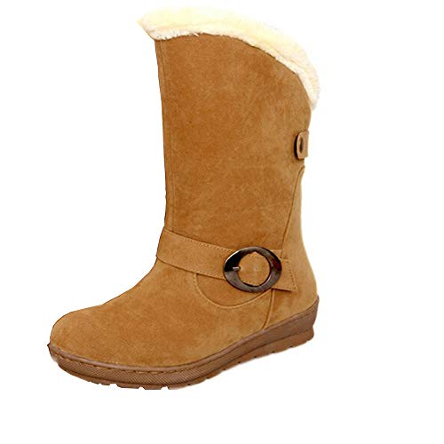 Preisvergleich Produktbild Stiefeletten Damen Schuhe ABsoar Boots Schneestiefel Frauen Klassischer Winter Warme Quaste Stiefeletten Boots Outdoor Retro Rutschfeste Stiefeletten Weiche Sohle Mittelrohrstiefel
