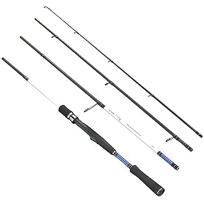 Fladen Pêche Warbird (2,1 m/2.10 m et 2,4 m/2.4 m) 4 pièces Sectionnelles de voyage Canne à pêche (2 au 12 g/5 à 30 g/10 à 40 g Poids de lancer) pour un voyage de pêche, bleu/jaune