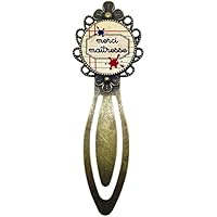cadeau de fin d'année cadeau maitresse marque pages maitresse cabochon bronze antique rétro vintage