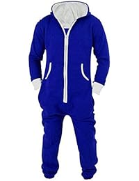 L-Peach Pijama de Una Pieza Mono Onesie Jumpsuit con Capucha para Hombre o Mujer Unisexo Cierra con Cremallera Delantera sin Calzado