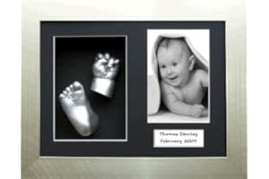 Baby Casting Kit, Brushed Silver Frame with Black Trim with Black 3 Hole Mount, Metallic Silver Paint by BabyRice