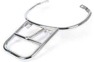 MOTO NOSTRA Topcase-Träger hinten chrom mit Soziushaltegriff kompatibel für Vespa Primavera 50-150, Sprint 50-125 Piaggio Topcase