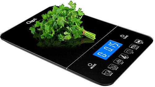Digitale Küchenwaage Ozeri Touch III (10 kg) mit Kalorienzähler in schwarzem Hartglas - 4