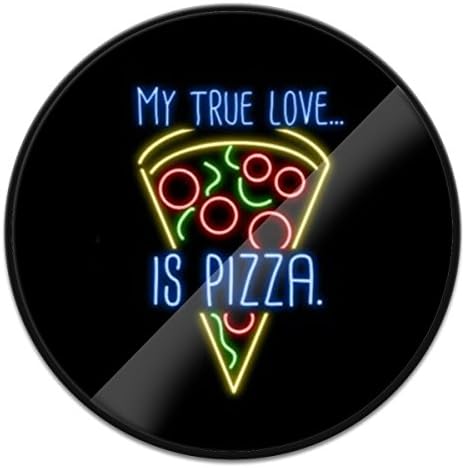 Expanding Stand Popular Grip Mount Holder Sockets for iPhone,Samsung Galaxy Series,all Cellphones and Tablets - My True Love Is Pizza Black