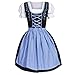 Produktbild GNYD Damen Oktoberfest Kostüm Bayerisches Bier Mädchen Dirndl Taverne Maid (Blue, XL)