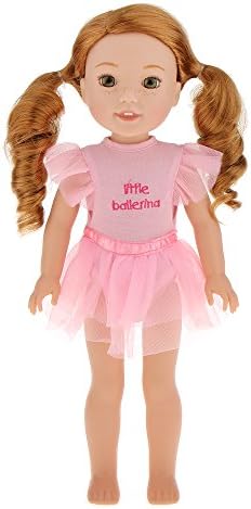 Dolls Lace Dress Pink Cute Clothes Wardrobe Makeover Fits for 14" 14.5" American Girl Doll Dollhouse Decor