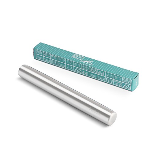 SveBake Edelstahl Nudelholz – Fondant Teigrolle Edelstahl Teigroller Rolling Pin Teigroller Perfekt für Bäcker 30 cm - 7