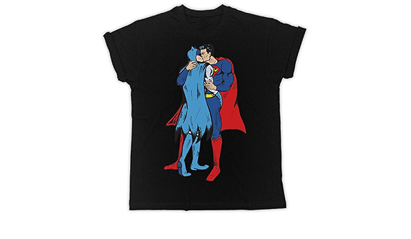 Funny Cool Batman Superman Kissing Gay 
