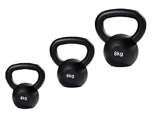 Cast Kettlebell Set 4kg-6kg-8kg Cast FREE Kettlebell Workout DVD