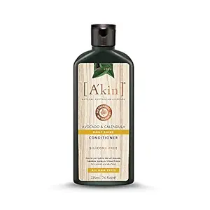 Akin Avocado & Calendula Daily Shine Conditioner, Free From Parabens, Sulfates and Silicones, 225 ml