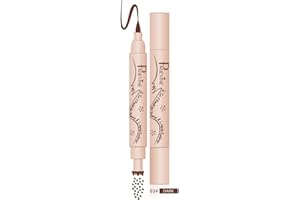 YIAE 2 in 1 Freckle Maker e Eyeliner, Penna per Lentiggini Finte con 6 Punti Irregolari Naturali, Punta Spugna Antisfilamento, Waterproof e 24H, Ideale per Makeup Quotidiano e Festival - 3.0 Scuro