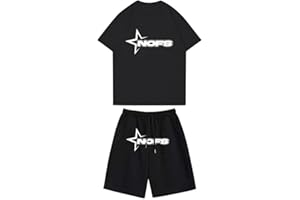 XUEQINGDE Chándales para niño Harajuku Corteiz Y2K Chandal Niños Corteiz Primavera/Verano Manga Corta + Shorts Niños Conjunto de Ropa deportiva para 3-14 Años Camiseta NOFS Niño Trapstar Conjunto Verano niño