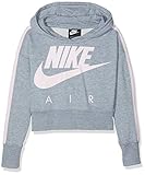 Ribbed cuffs and hem Nike G NSW Crop PE Air Sweatshirt, Niñas, Ashen Slate/htr/Pink Foam/Pin, M