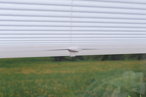 K-home Klemmfix-Plissee Palma Weiß 40 x 130 cm (B x L) Lichtschutz +++ Moderne Crushed Optik +++ - 7