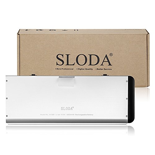 SLODA Laptop Ersatz Akku für Apple Macbook 13″ A1278(2008 Version) A1280 Macbook 13 Zoll Aluminium-Unibody Replacement Batterie MB466CH / A / MB466D / A Series [Li-Polymer, 10.8V, 5000mAh] - 6