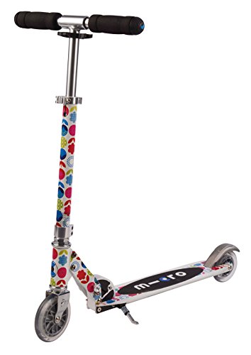 Preisvergleich Produktbild Micro Kinderscooter Sprite klappbarer Roller mit Blümchen