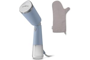 Philips parownica ręczna z serii 5000 - gotowa do pracy w 35 sekund, ustawienia Eco i Max, delikatna dla delikatnych tkanin, parowanie w pionie i poziomie, akcesoria, Kolor niebieski (STH5020/20)